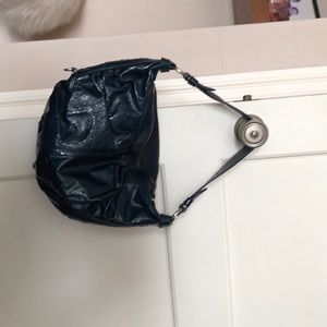 Hogan marine blue patent bag